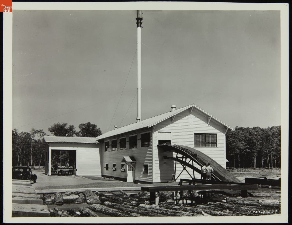 Sawmill in Alberta, Michigan, 1937