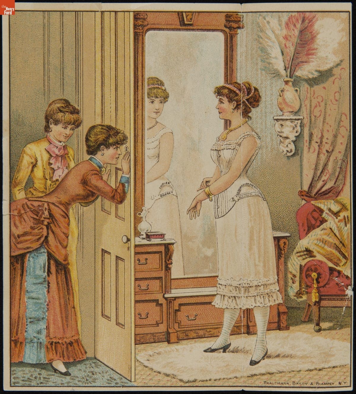 Trade Card for Duplex Corsets, Bortree Manufacturing Co., circa 1885