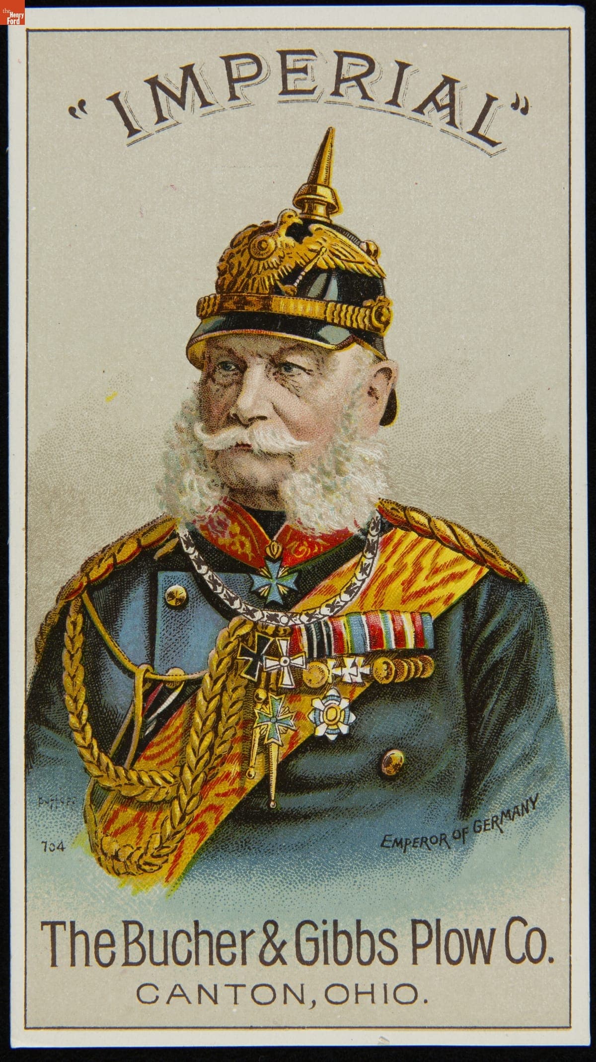 Trade Card for Imperial Plows, Bucher & Gibbs Plow Co., 1880-1890