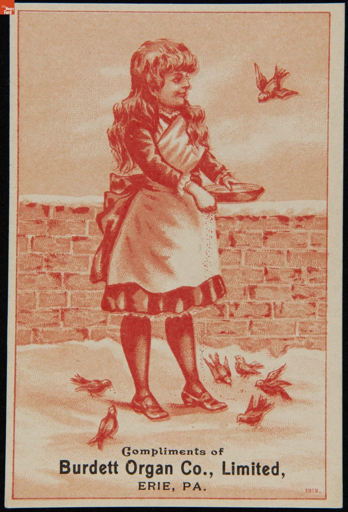 Trade Card for the Burdett Organ Company, 1880-1885