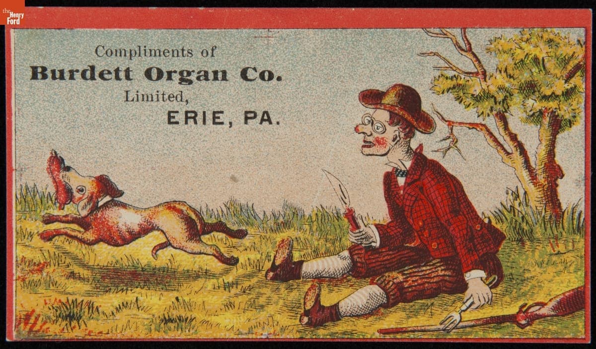 Trade Card for the Burdett Organ Company, 1880-1885