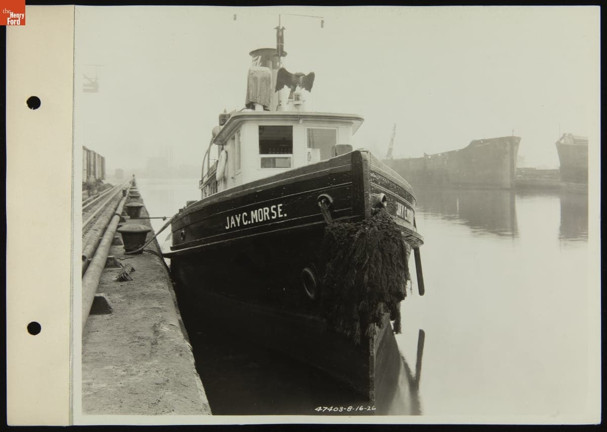 Ford Tugboat "Jay C. Morse" Docked at the Ford Rouge Plant, August 16, 1926
