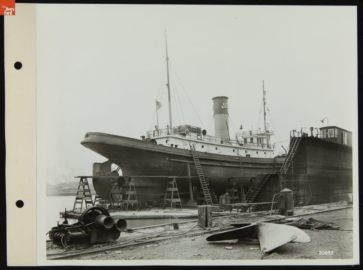 Ford Tugboat "Barrallton" Drydocked at Great Lakes Shipping Corporation Ship Yard, November 6, 1944