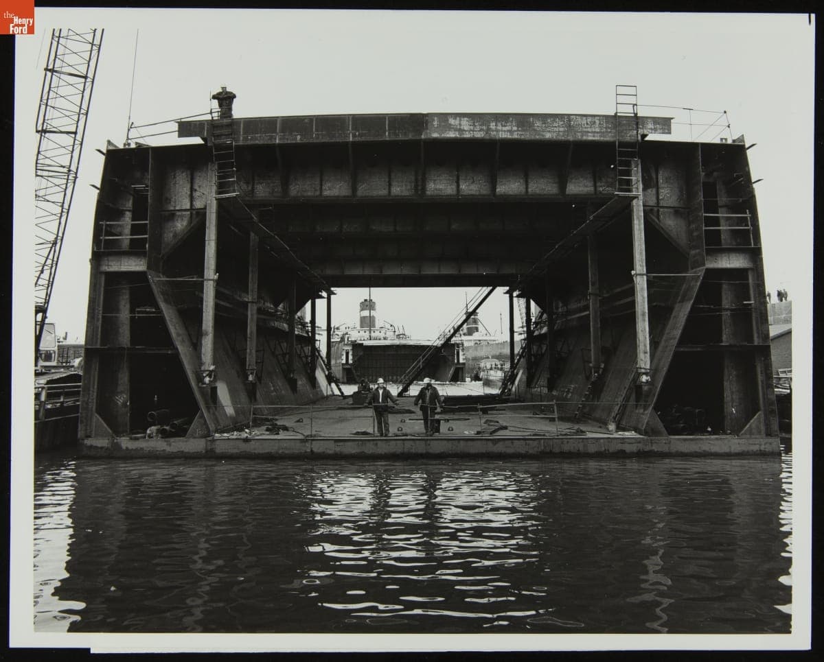 Ford Freighter "William Clay Ford" Midsection Lengthening at Fraser Shipyards, Superior, Wisconsin, June 4, 1979
