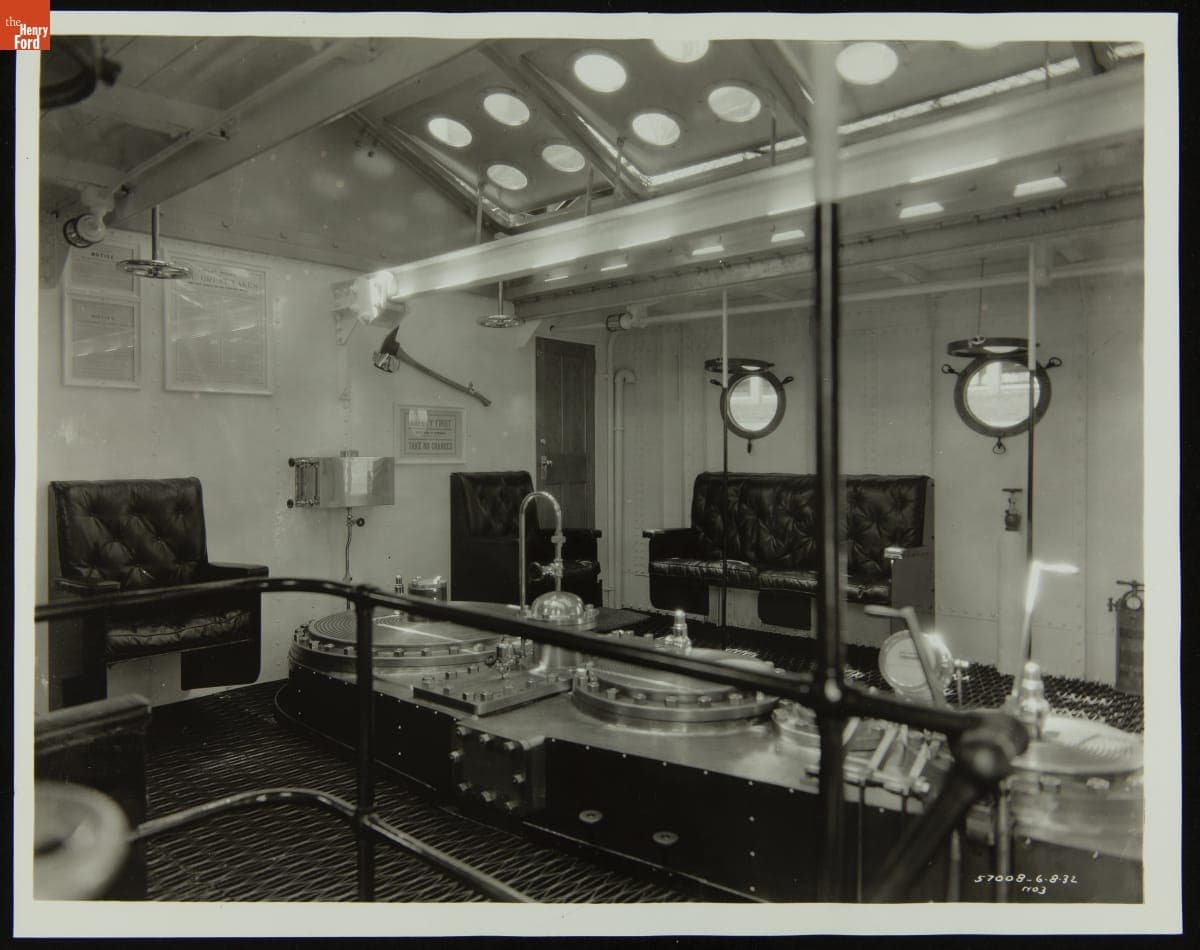 Interior of Ford Tugboat "Barlow," June 8, 1932