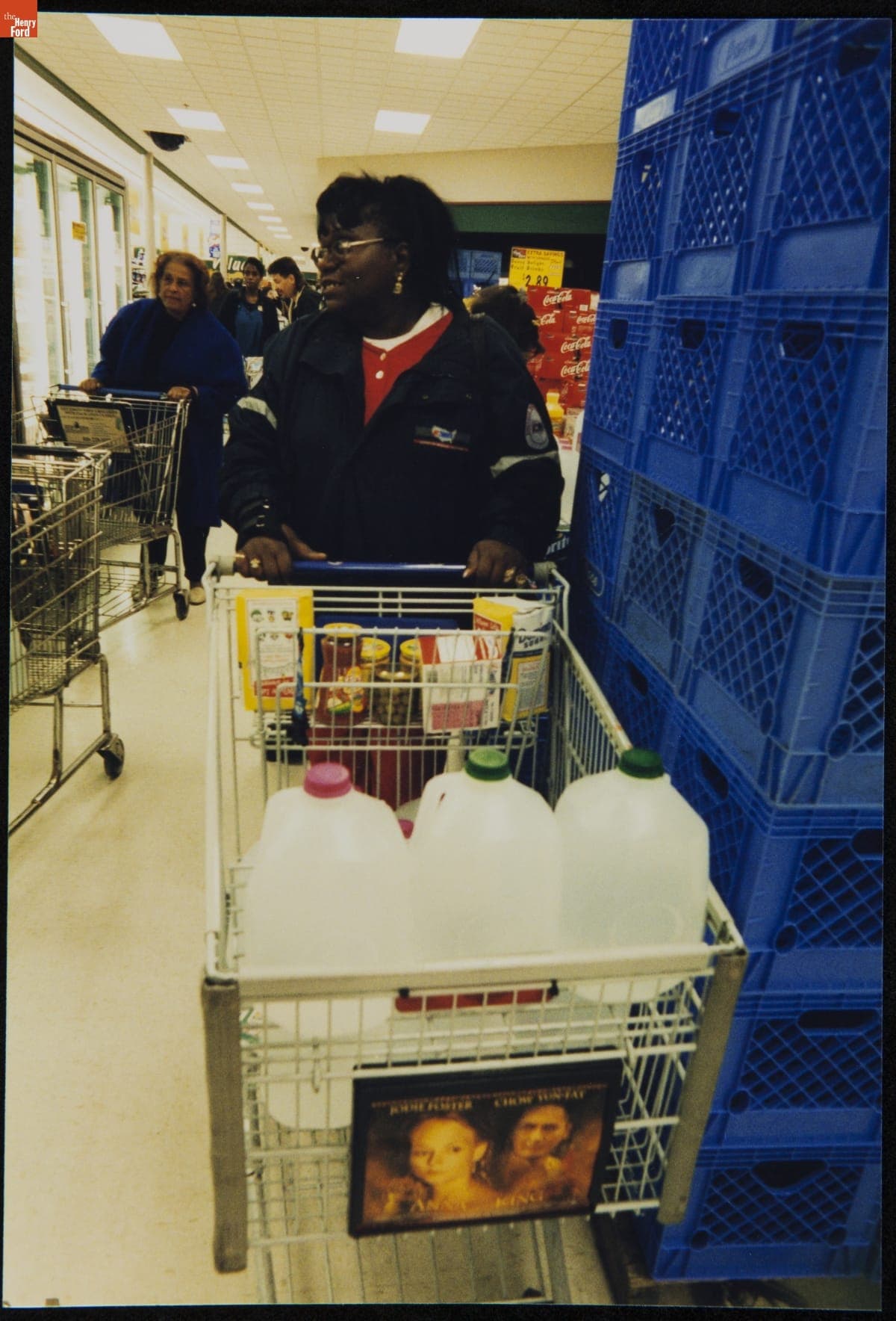 Buying Bottled Water at Kroger in Dearborn, Michigan, December 31, 1999