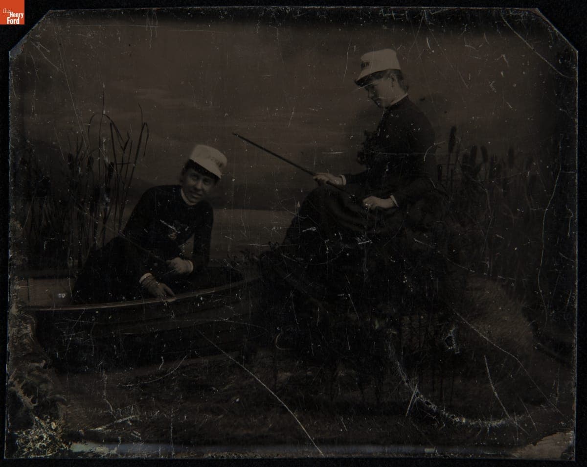 Two Women Fishing, circa 1875