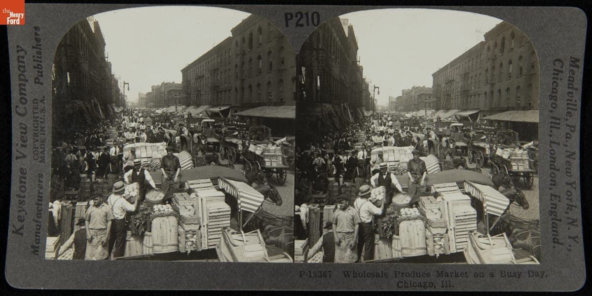 Wholesale Produce Market on a Busy Day, Chicago, Illinois