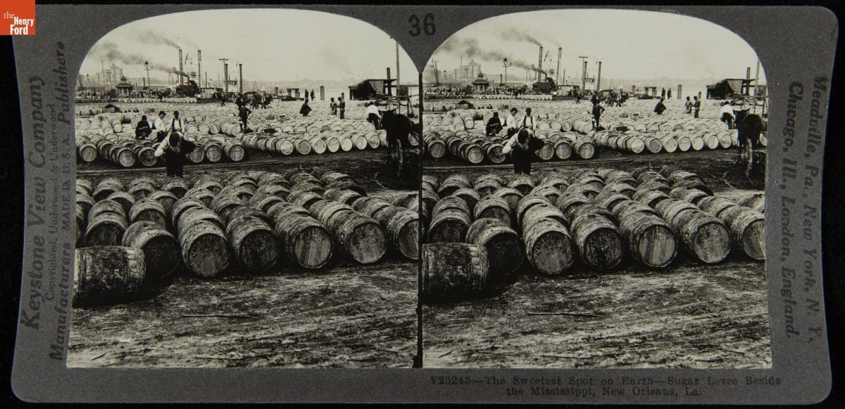 The Sweetest Spot on Earth, Sugar Levee Beside the Mississippi, New Orleans, La.