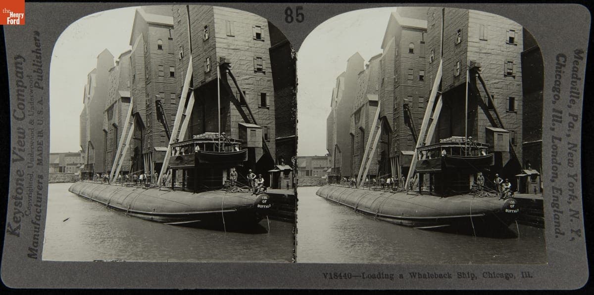 Loading a Whaleback Ship, Chicago, Ill., circa 1895