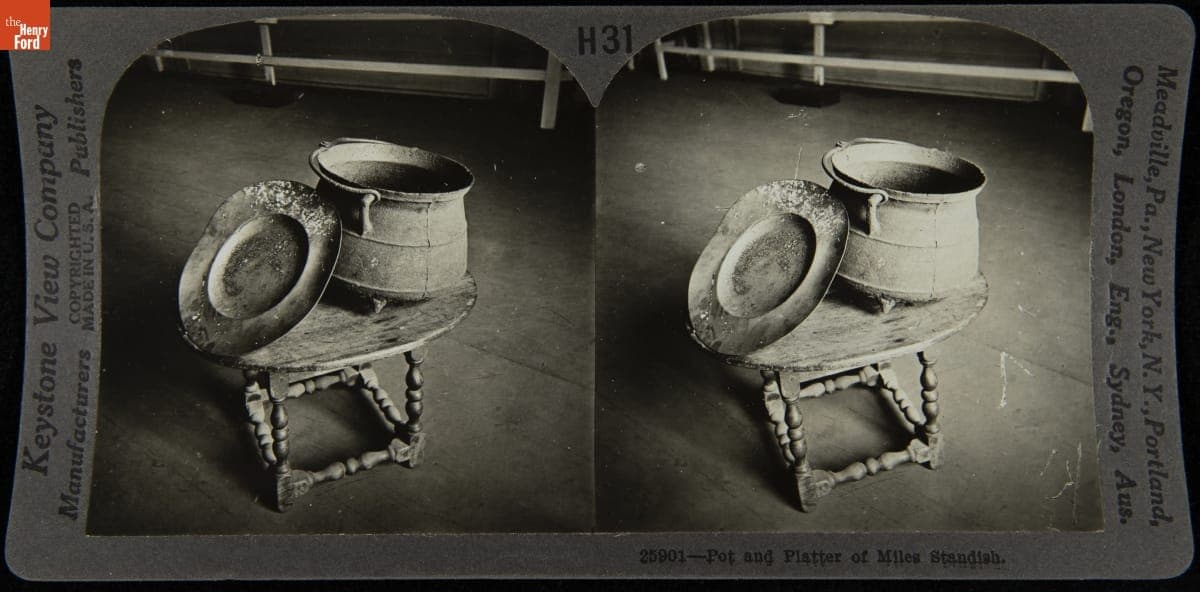 Pot and Platter of Miles Standish, circa 1925
