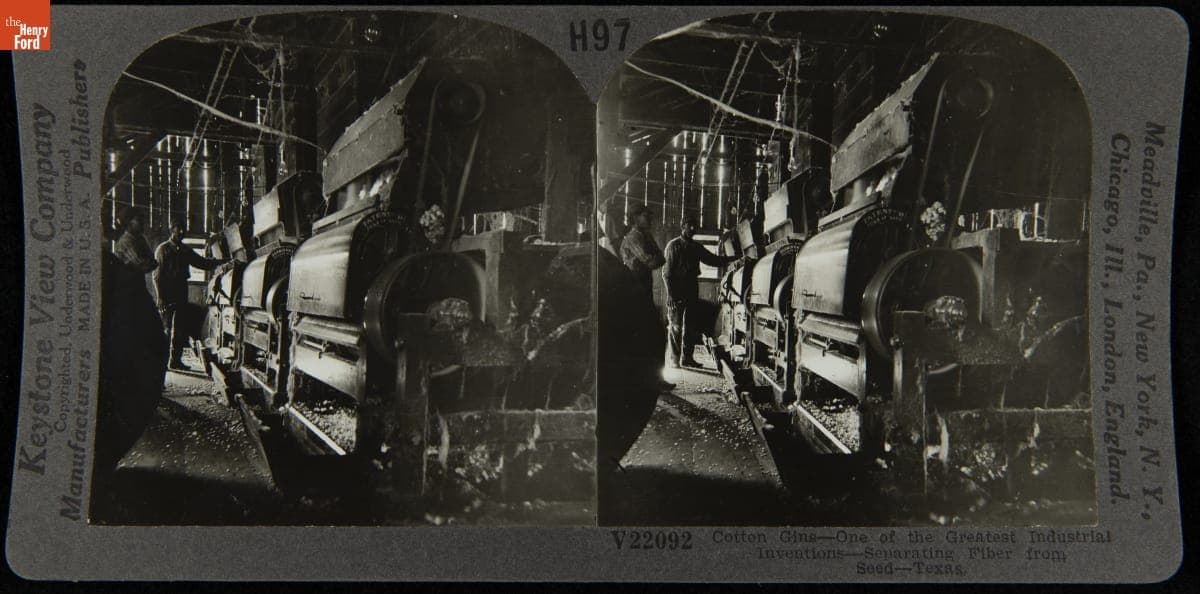 Cotton Gins--One of the Greatest Industrial Inventions--Separating Fiber from Seed, Texas, circa 1905