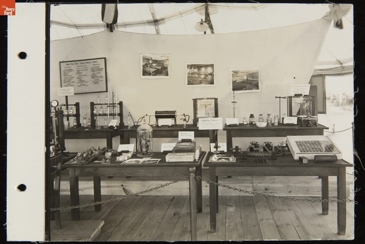 Henry Ford Trade School Exhibit at the Ford Highland Park Plant, circa 1923