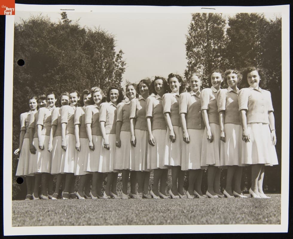 Information Girls in the Ford Exposition at the New York World' Fair, 1940