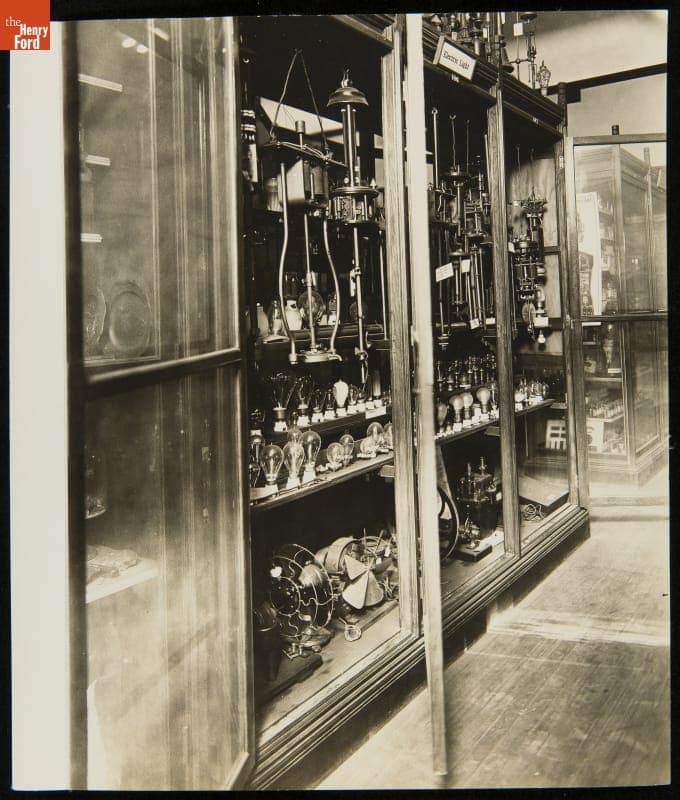 Exhibit of Early Electrical Lighting at Columbia University, circa 1929