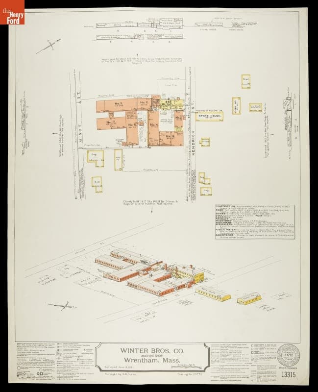 Fire Insurance Map of Winter Bros. Co., Wrentham, Massachusetts, Surveyed June 4, 1931