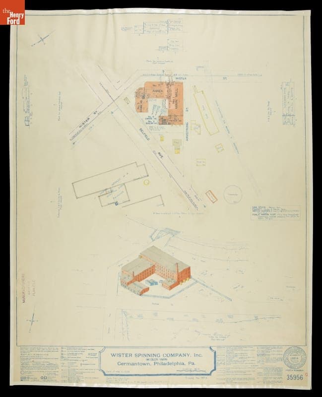 Fire Insurance Map of Wister Spinning Company, Inc., Germantown, Philadelphia, Pennsylvania, Surveyed March 16, 1928
