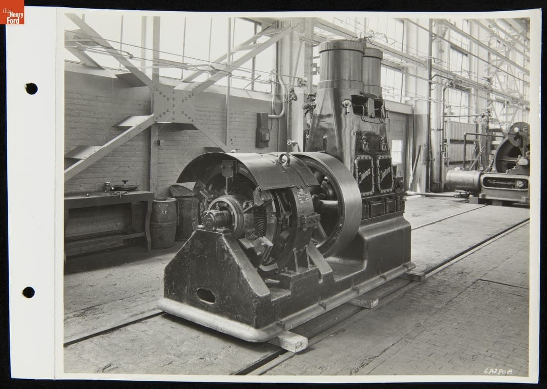 Junkers Diesel Engine at the Locomotive Shop, Ford Rouge Plant, 1937
