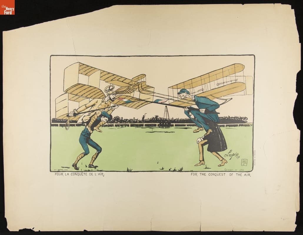 LIthograph, "For the Conquest of the Air," 1908