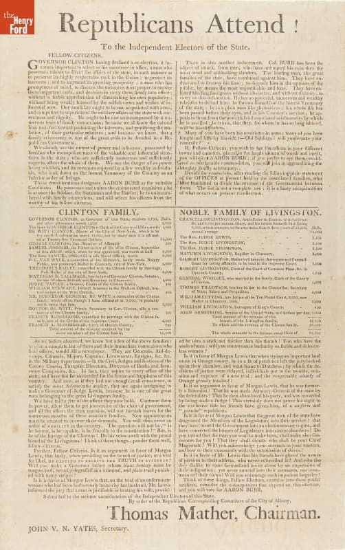 "Republicans Attend! To the Independent Electors of the State," 1804
