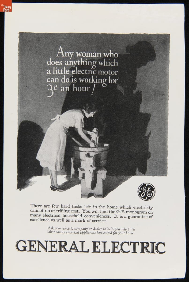General Electric Household Appliances Advertisement, circa 1926