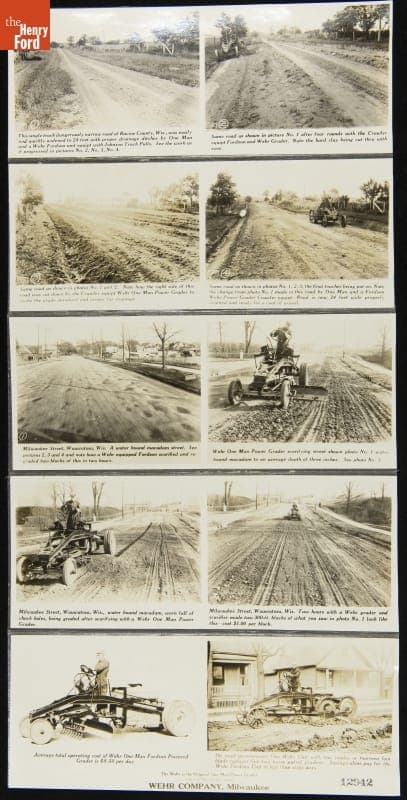 Wehr Company Road Grader Used with a Fordson Tractor, 1925-1926