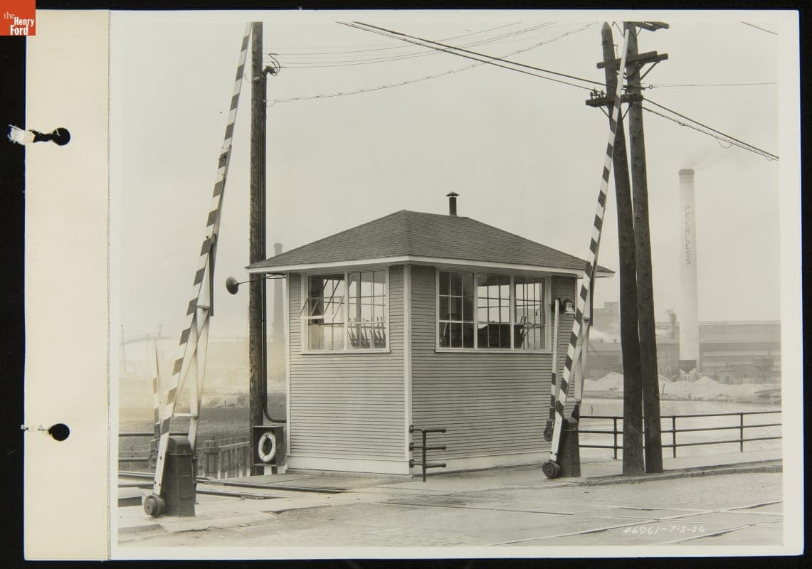 Interlocking Tower on the D.T. & I. Railroad, Detroit, Michigan, July 1926
