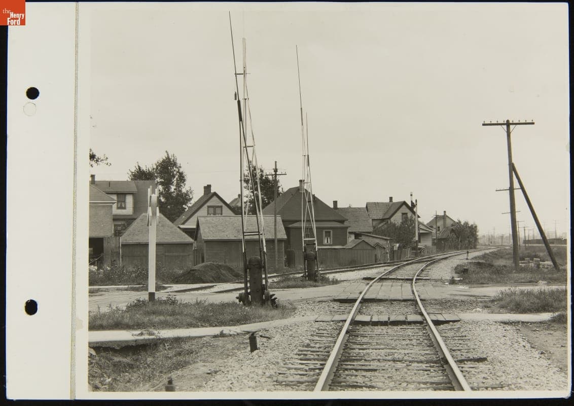 Railroad Crossing, Detroit, Toledo & Ironton Railroad, October 1925