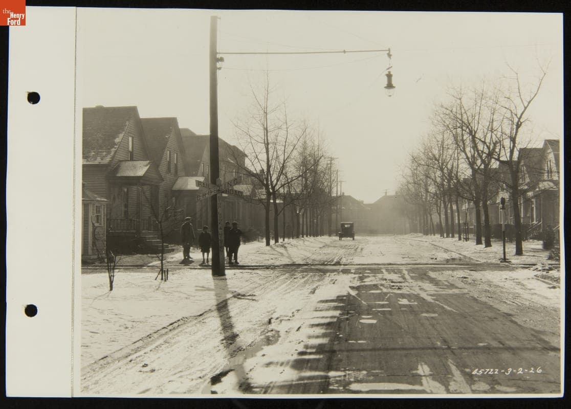 Railroad Crossing, Detroit, Toledo & Ironton Railroad, March 1926