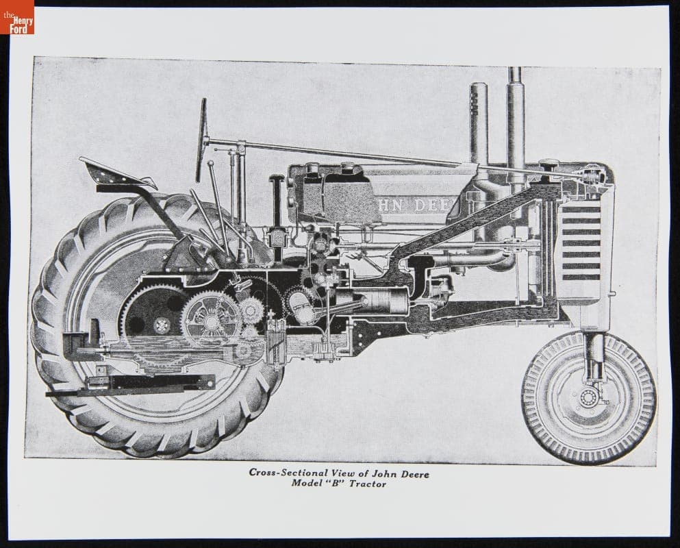 Cross-Sectional View of John Deere Model "B" Tractor, 1941