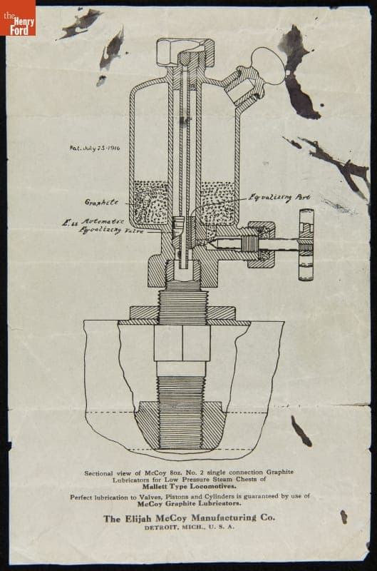 Single-Connection McCoy Graphite Lubricator for Low-Pressure, Mallet-Type Steam Locomotives, July 1916