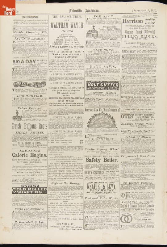 "Scientific American," Vol. 23, July-December 1870