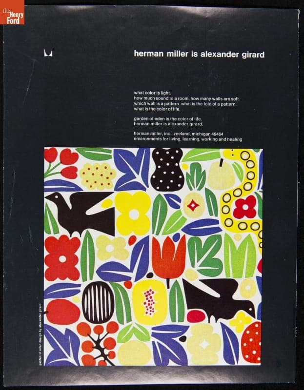 "Herman Miller is Alexander Girard," 1967