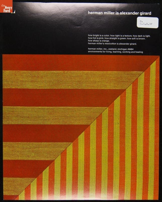"Herman Miller is Alexander Girard," 1968