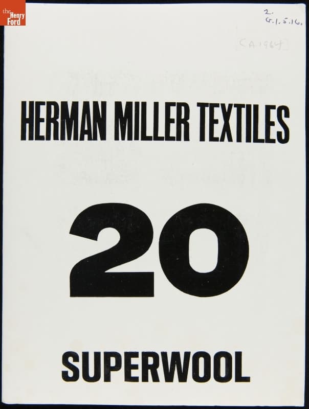 Herman Miller Textiles Swatches, "20 Super Wool," 1964
