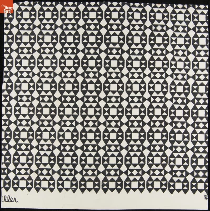 Wallpaper Sample, "Facets," Designed by Alexander Girard for Herman Miller, 1952