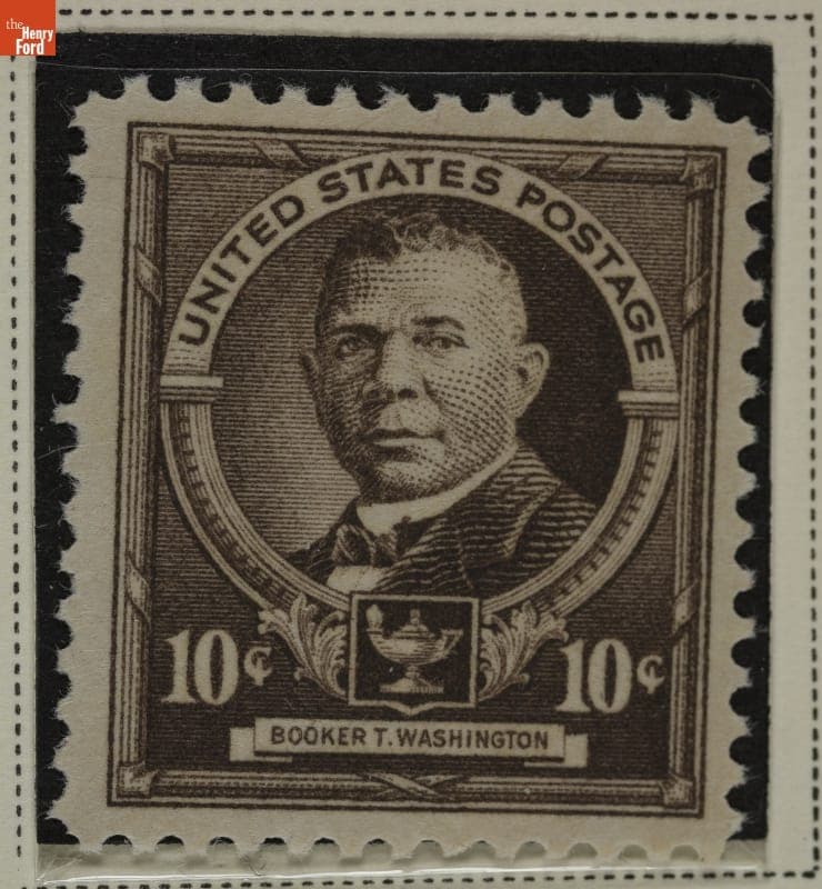 Booker T. Washington Postage Stamp Issued with "Educators" as Part of the "Famous Americans" Series, 1940