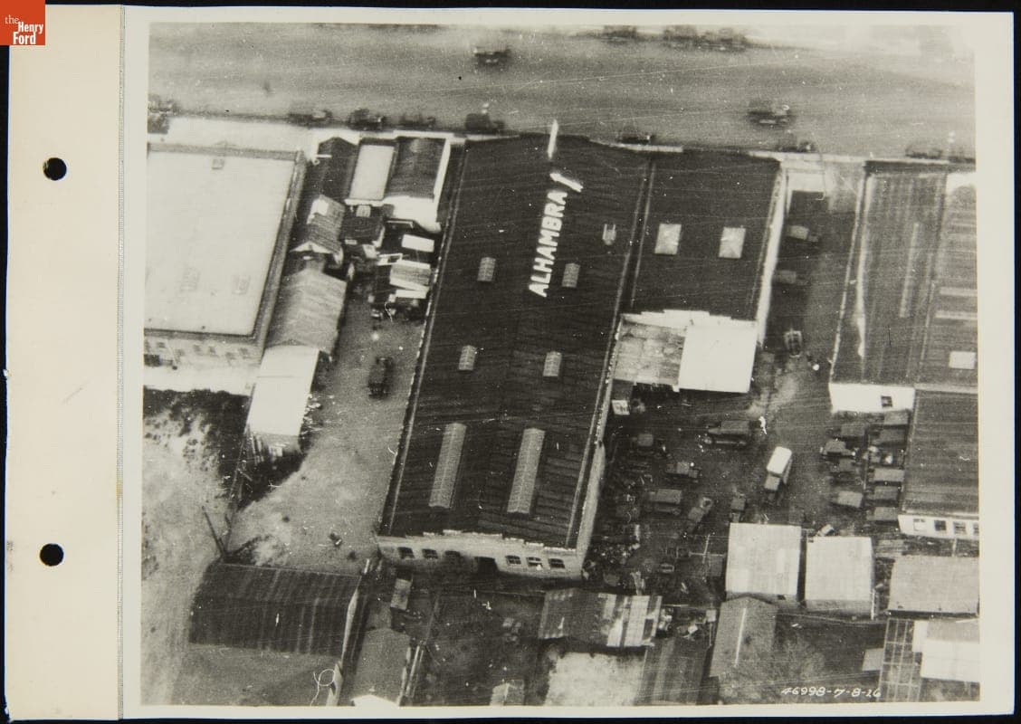 Airmarker Painted on a Ford Dealership Roof, Alhambra, California, July 1926