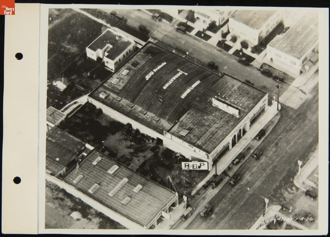 Airmarker Painted on a Ford Dealership Roof, July 1926