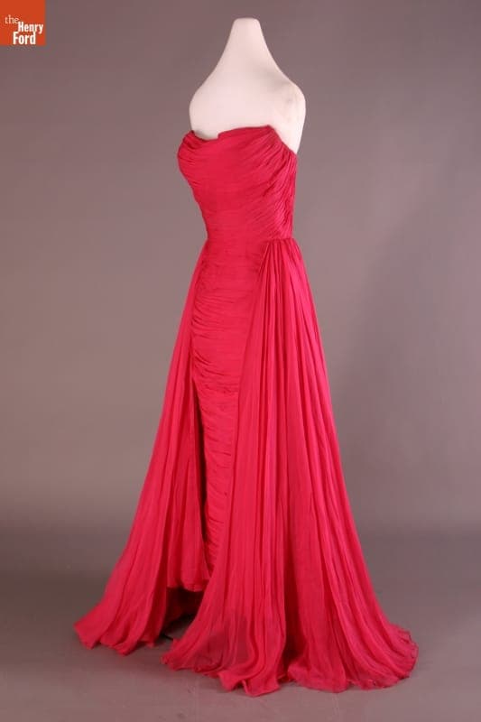 Evening Dress, Worn by Elizabeth Parke Firestone, 1953-1955