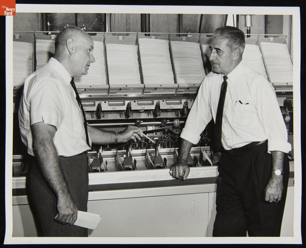 Men With Burroughs Corporation Computer Equipment, September 1964