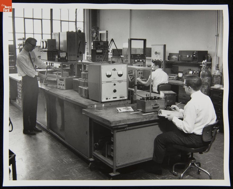 Men Working with Burroughs Corporation Equipment, May 1966