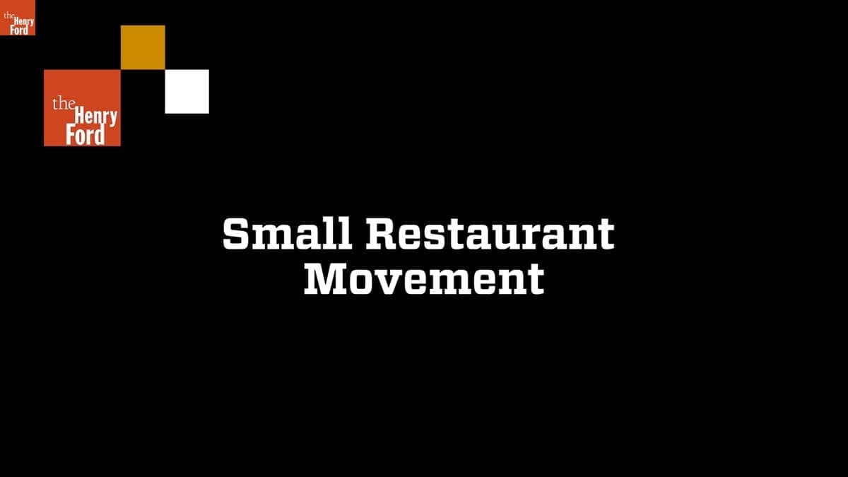 "Small Restaurant Movement," Clip from Interview with Alice Waters, March 10, 2015