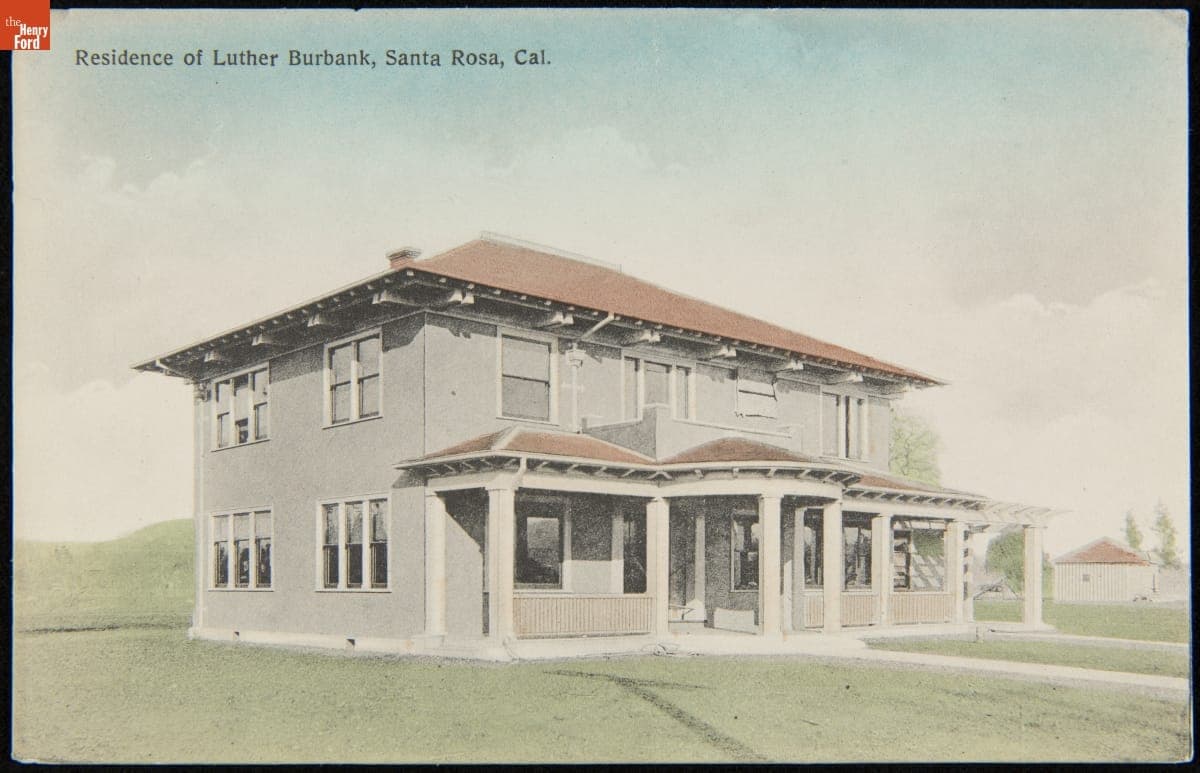 "Residence of Luther Burbank, Santa Rosa, Cal.," circa 1915