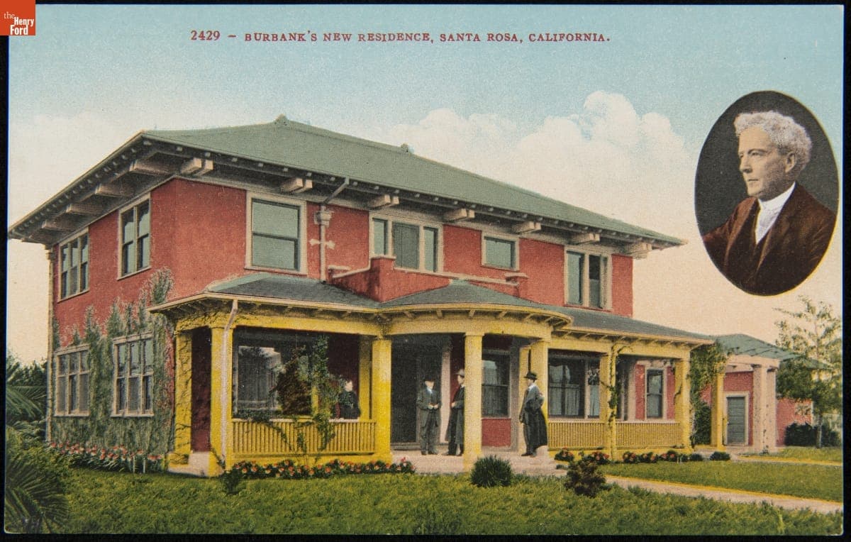 "Burbank's New Residence, Santa Rosa, California," circa 1915