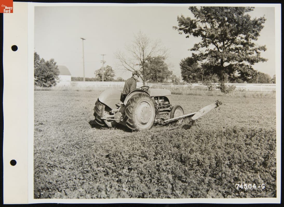 Ford-Ferguson 9N Tractor Plowing and Mowing, October 9, 1940