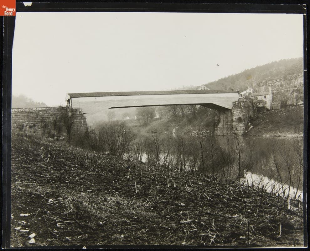 Covered Bridge across a Stream in Lexington, Kentucky, 1923-1924