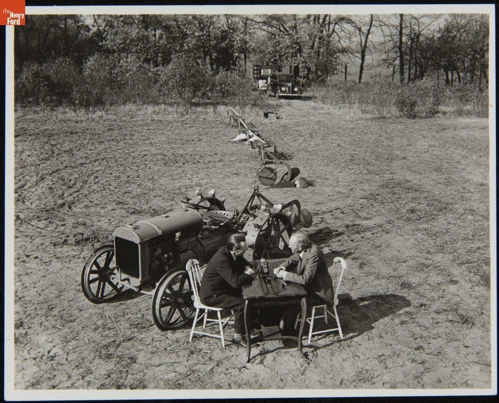 Meeting between Harry Ferguson and Henry Ford at Fair Lane, October 1938
