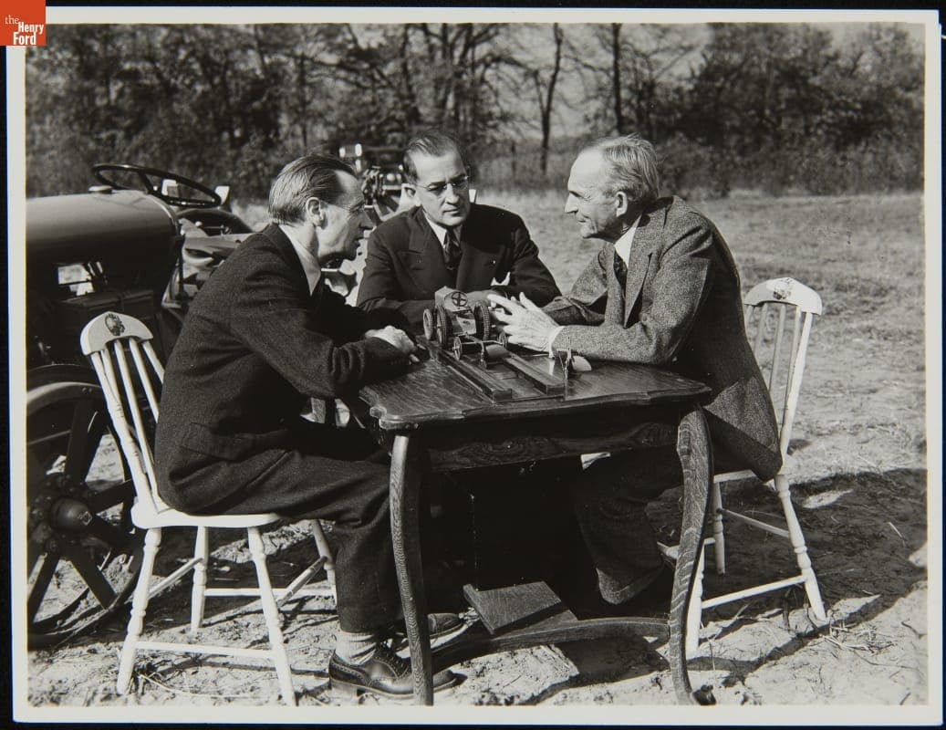 Meeting between Harry Ferguson and Henry Ford at Fair Lane, October 1938