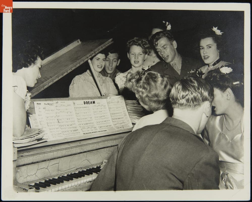 Sing-A-Long during an AFL-USO Event for Percy Jones Hospital Veterans, May 1945